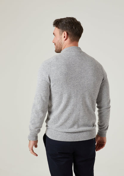 Cairns Geelong Wool 1/4 Zip Jumper in Silver 