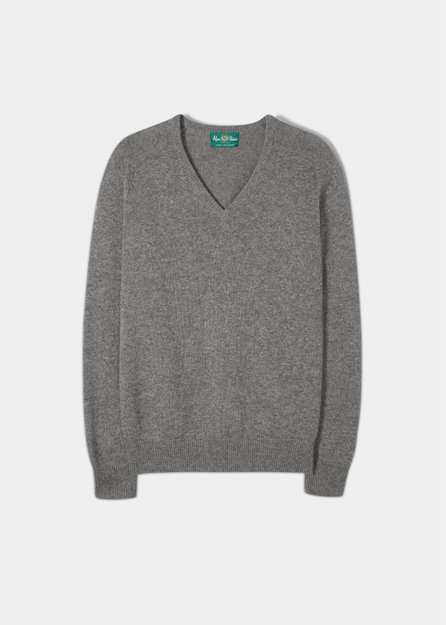 Cashmere Saddle Shoulder Grey Jumper