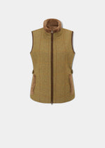 Combrook Ladies Tweed Gilet In Grove - Regular Fit