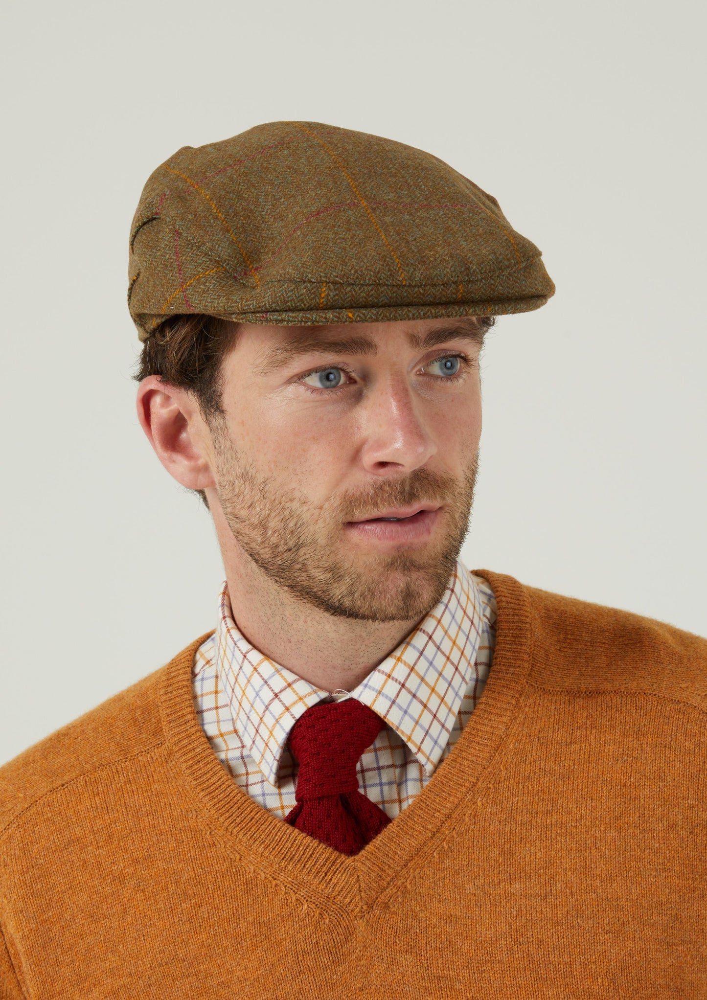 Combrook Men's Tweed Flat Cap In Hawthorn