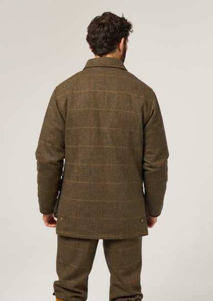 Combrook Men's Waterproof Tweed Coat In Teak