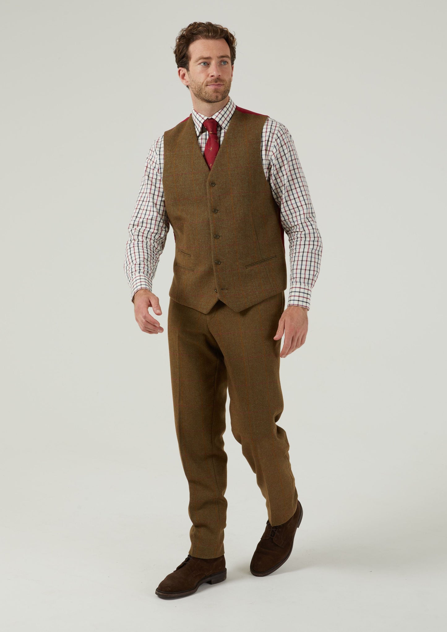 Combrook Men's Tweed Trousers In Hawthorn - Regular Fit