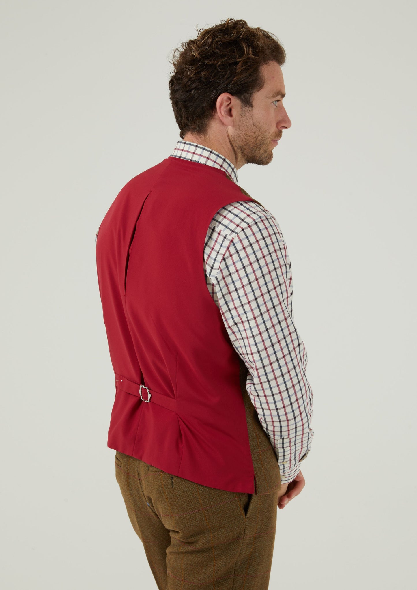 Combrook Men's Tweed Lined-Back Waistcoat In Hawthorn