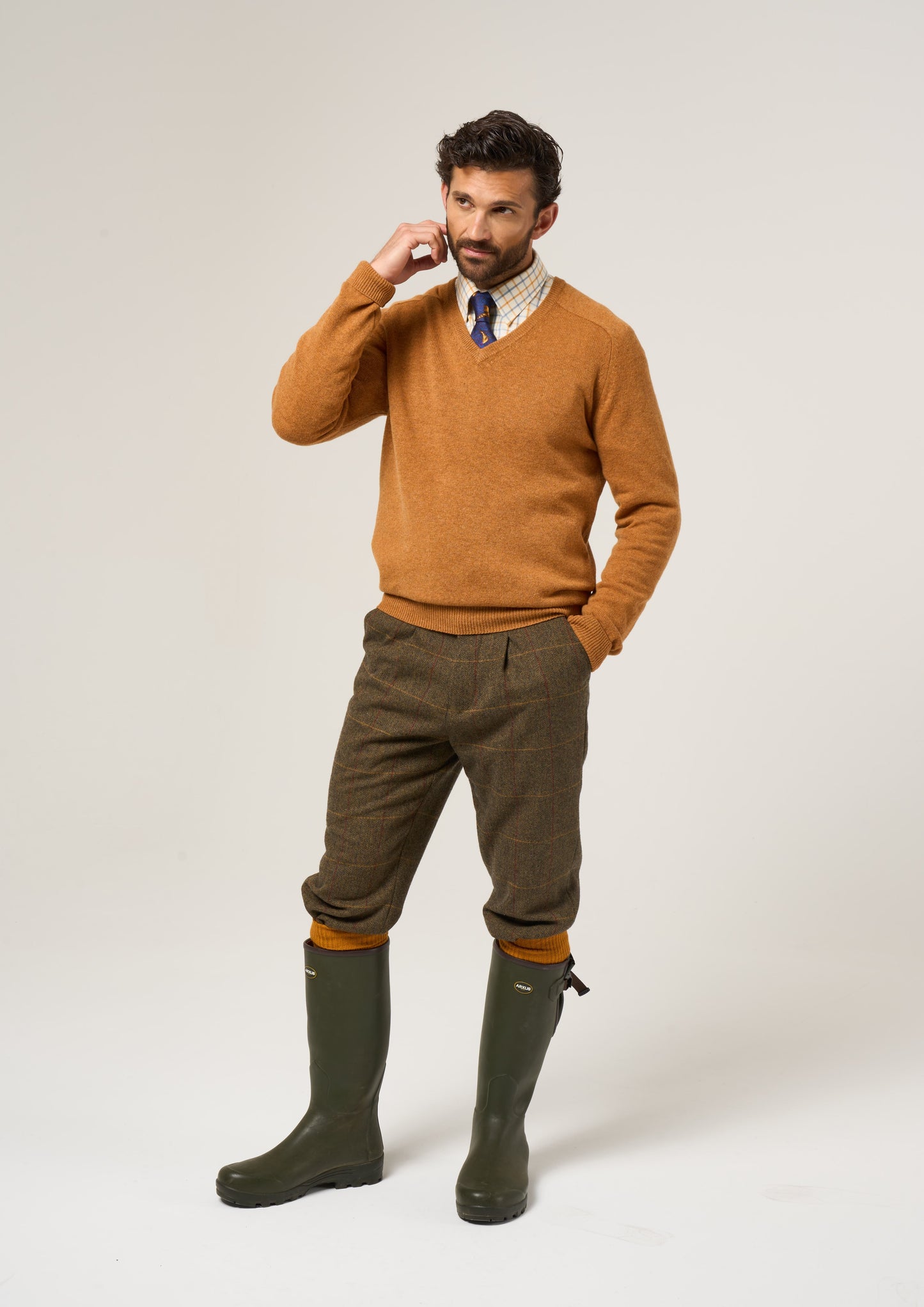 Combrook Men's Tweed Shooting Breeks In Teak