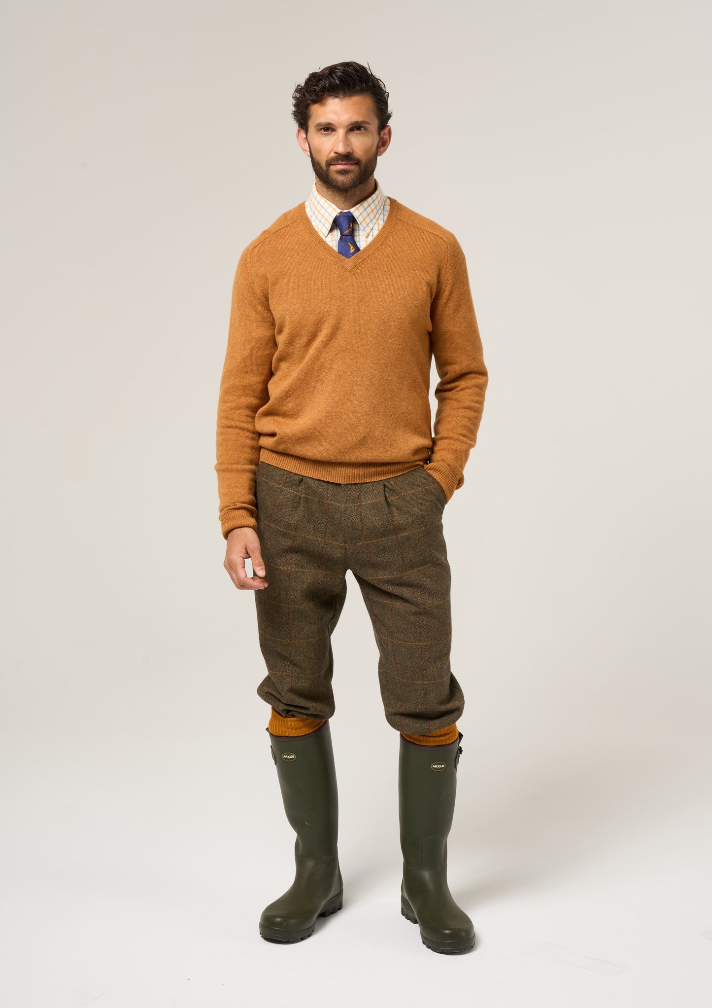 Combrook Men's Tweed Shooting Breeks In Teak