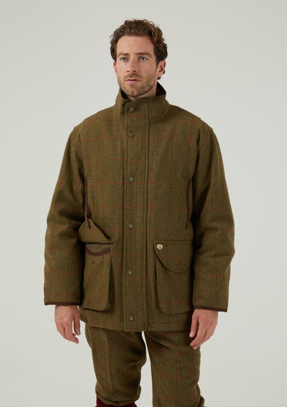 Combrook Men's Tweed Shooting Field Coat In Sage