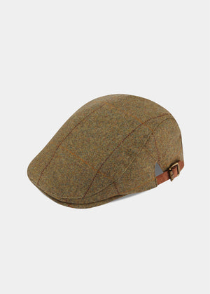 Combrook Unisex Tweed Country Cap In Grove