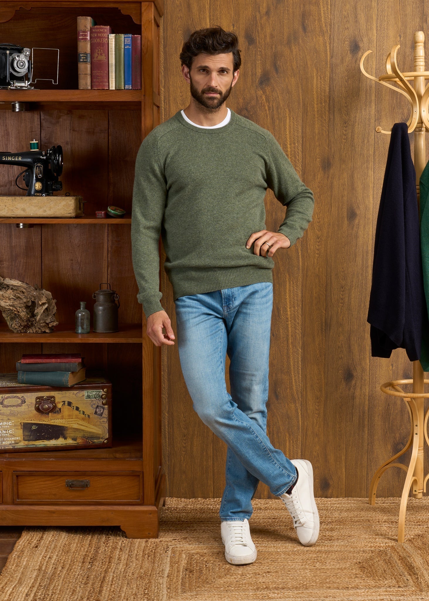 Dorset Men's Lambswool Jumper in Landscape - Classic Fit