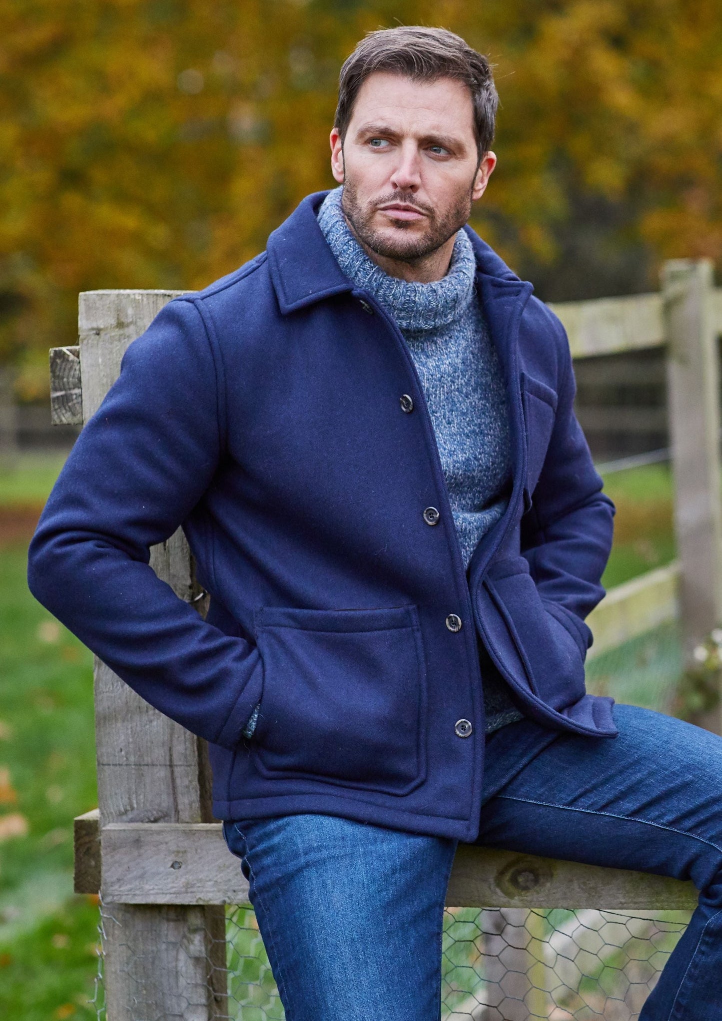 Ewen Men's Jacket In Navy