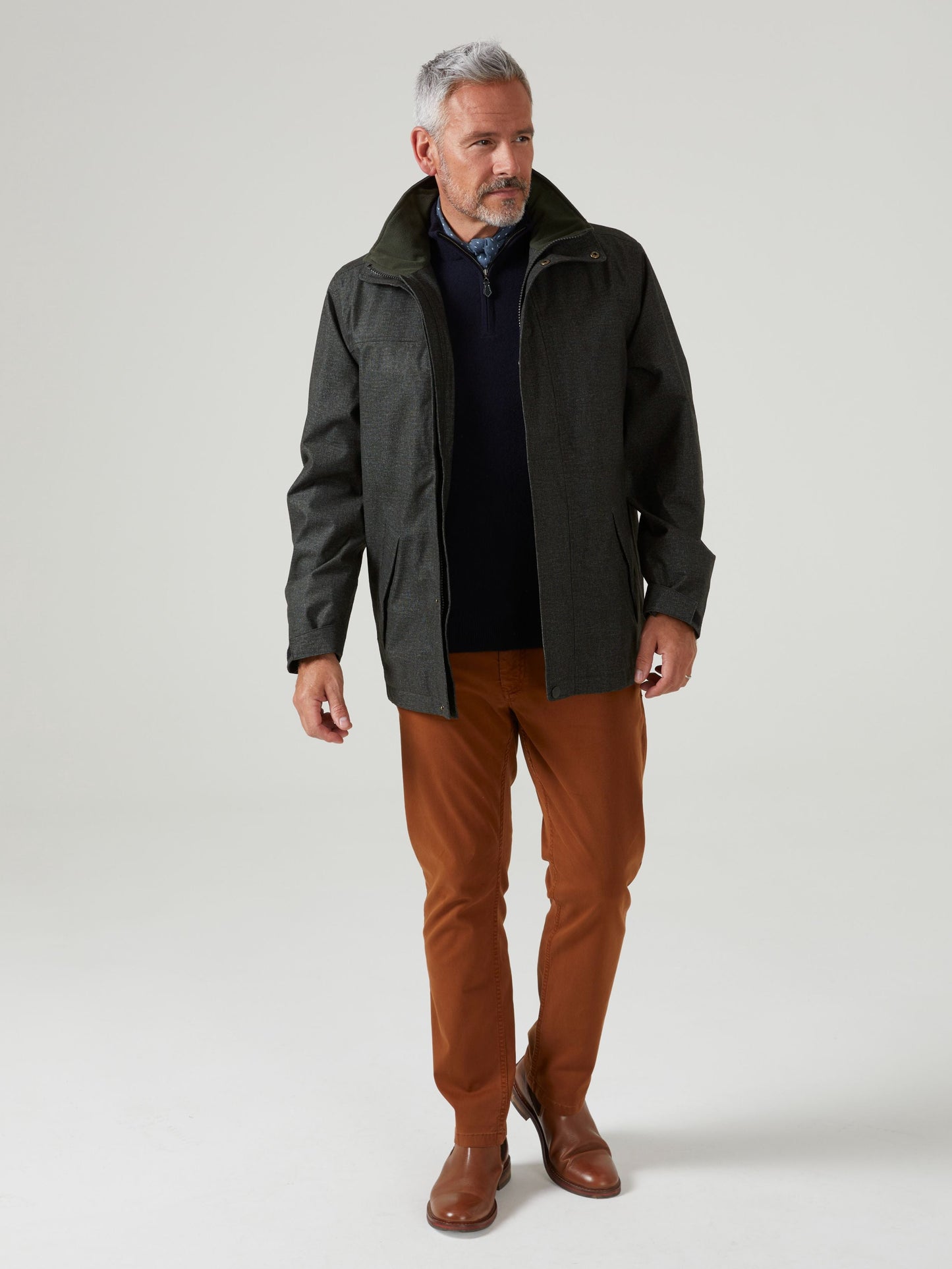 Fernley Men's Waterproof Weekend Coat In Hopsack