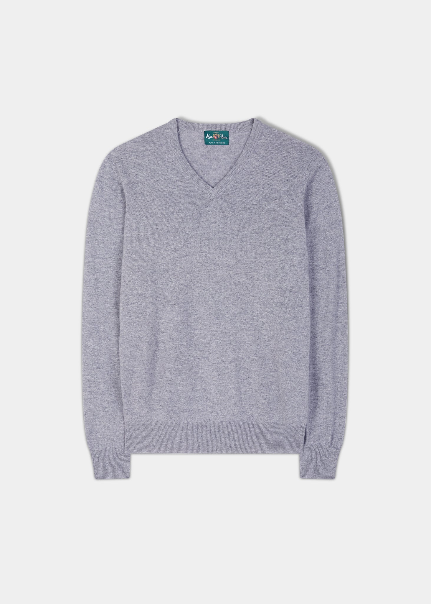 Haddington Cashmere Jumper in Light Grey Mix 