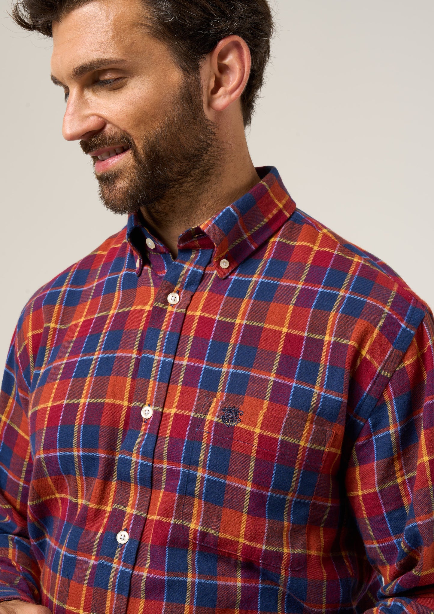 Ilkley Flannel Check Shirt In Red