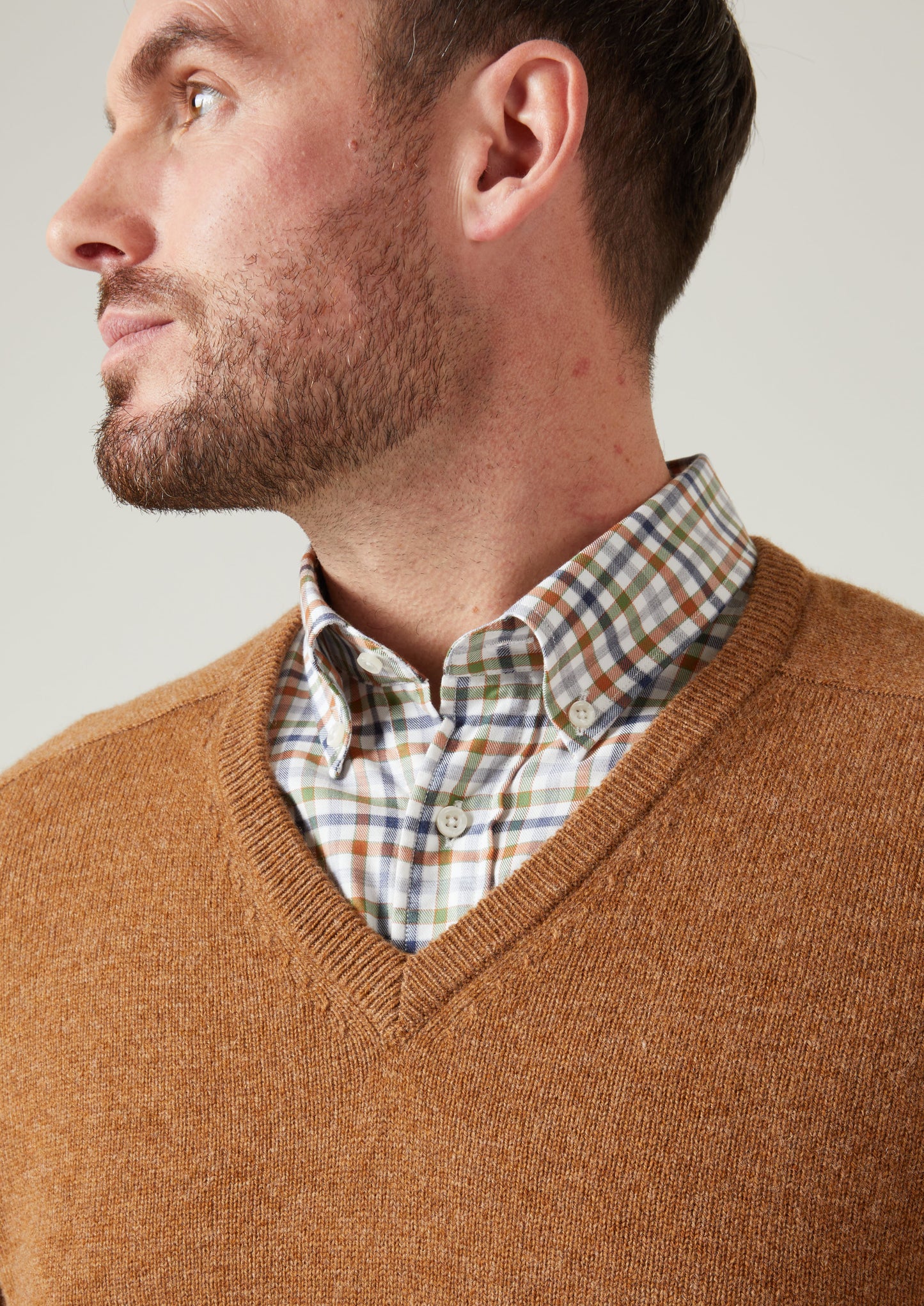 Kilsyth Men's Lambswool Jumper in Driftwood