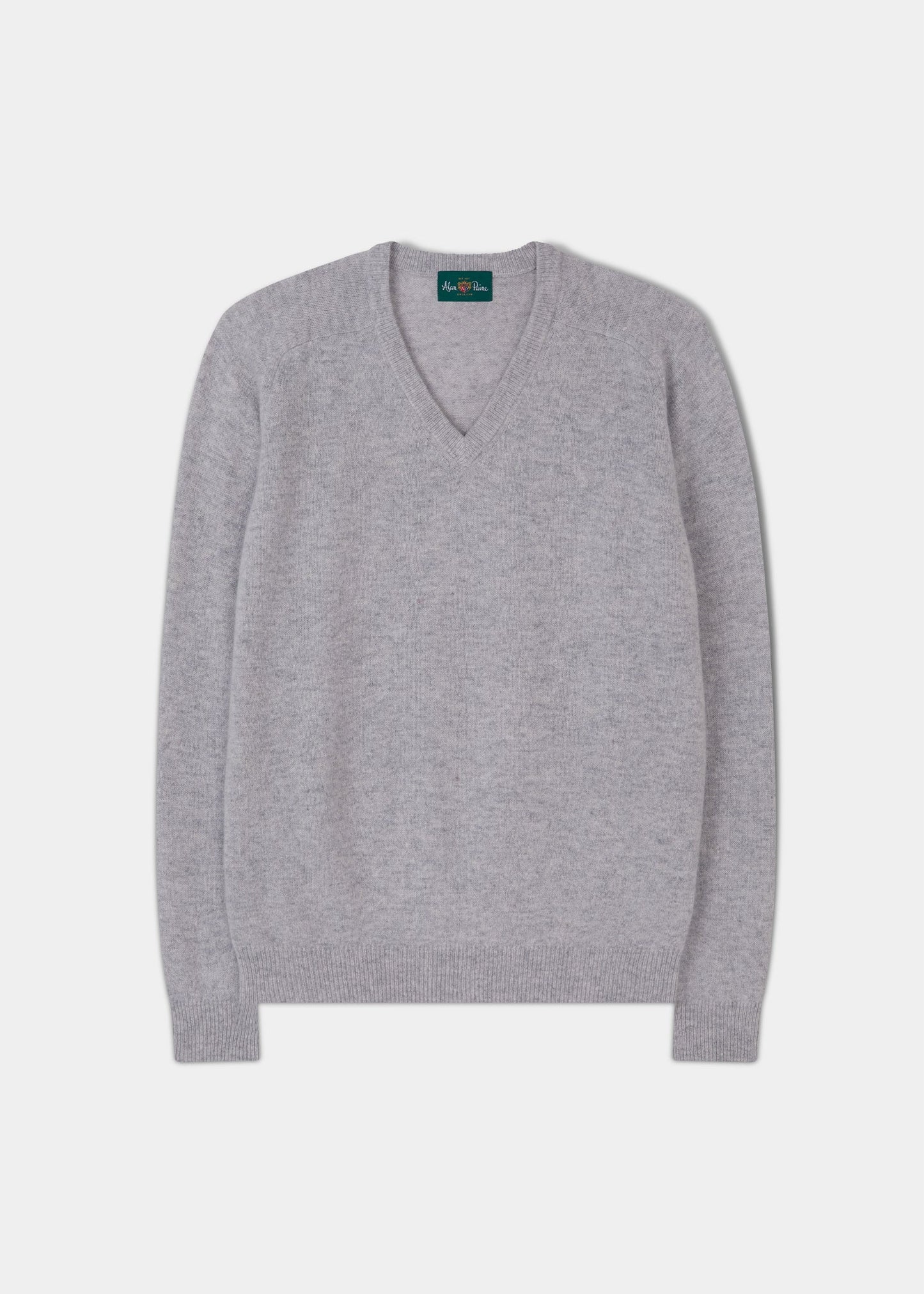 Kilsyth Men's Lambswool Jumper in Pearl Grey - Regular Fit