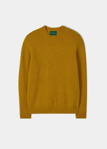 Kinnadie Supersoft Shetland Jumper In Old Gold - Regular Fit