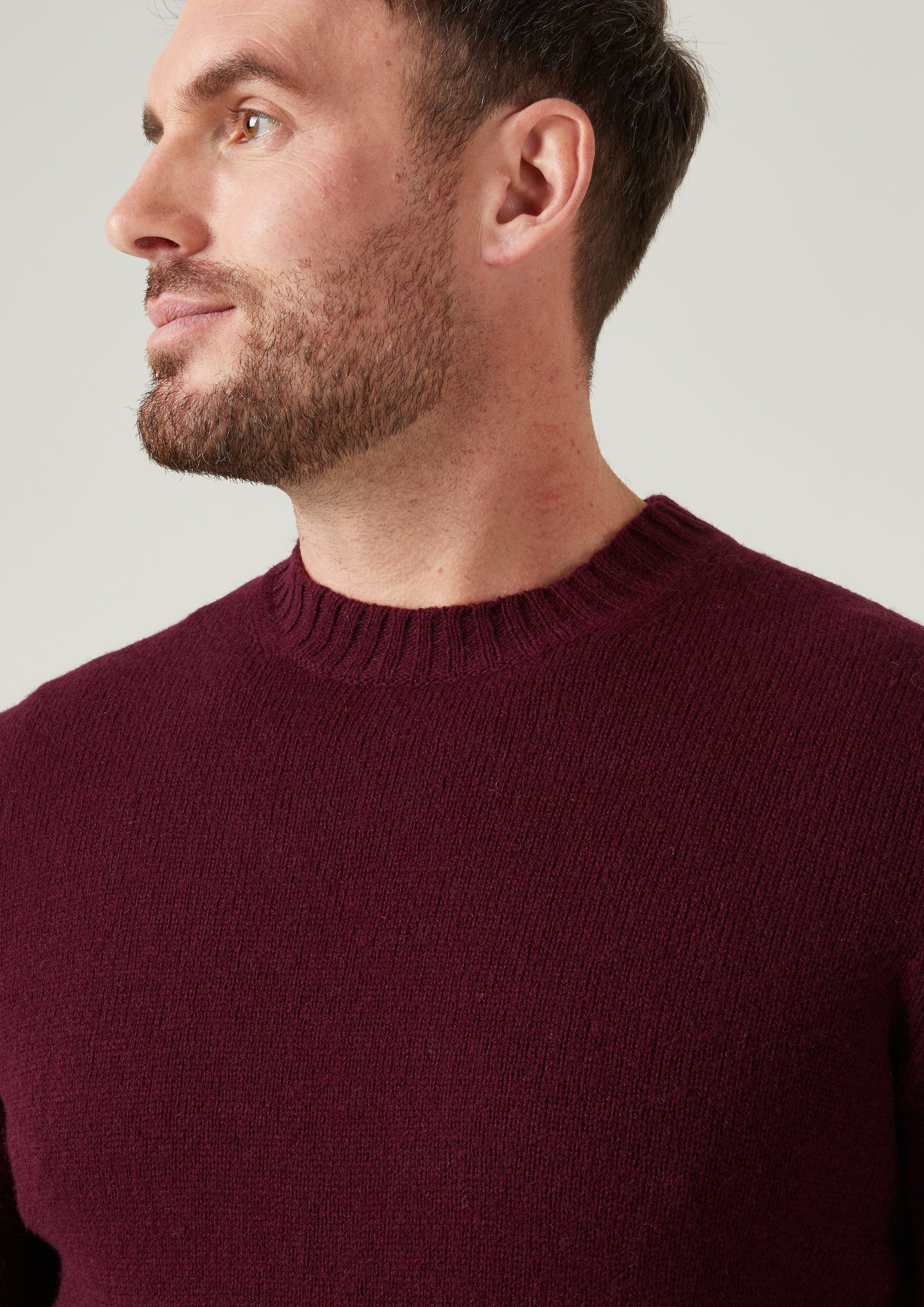 Kinnadie Supersoft Shetland Jumper In Antique Red