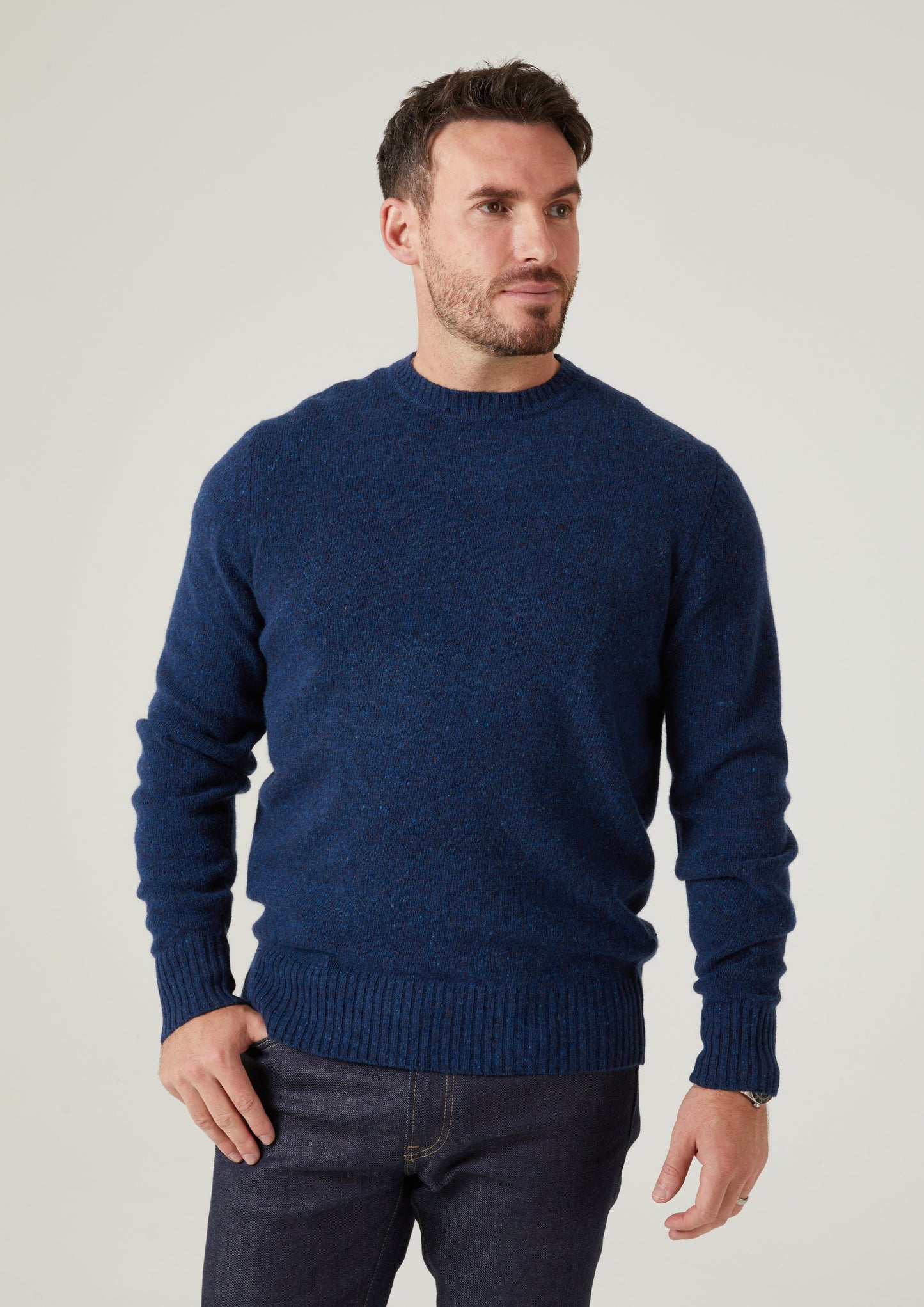 Kinnadie Supersoft Shetland Indigo Jumper