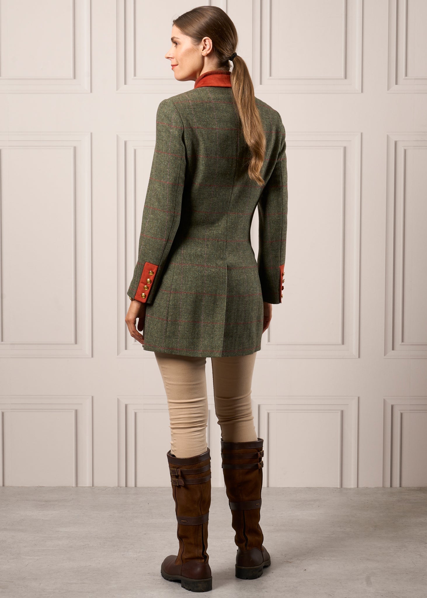 Combrook Ladies Mid-Thigh Coat In Heath 