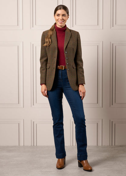 Surrey Ladies Tweed Blazer In Hemlock