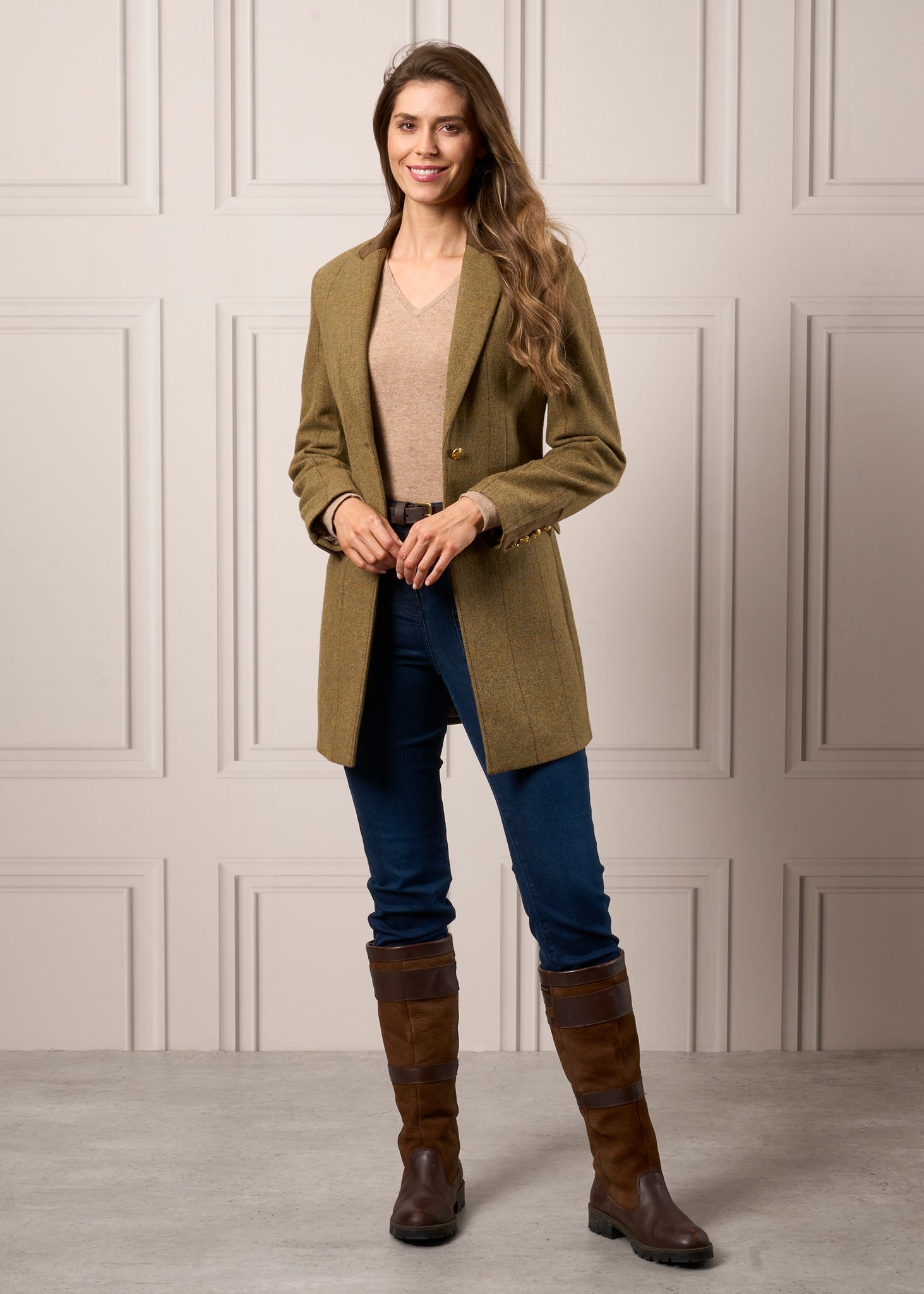 Combrook Ladies Mid-Thigh Coat In Grove