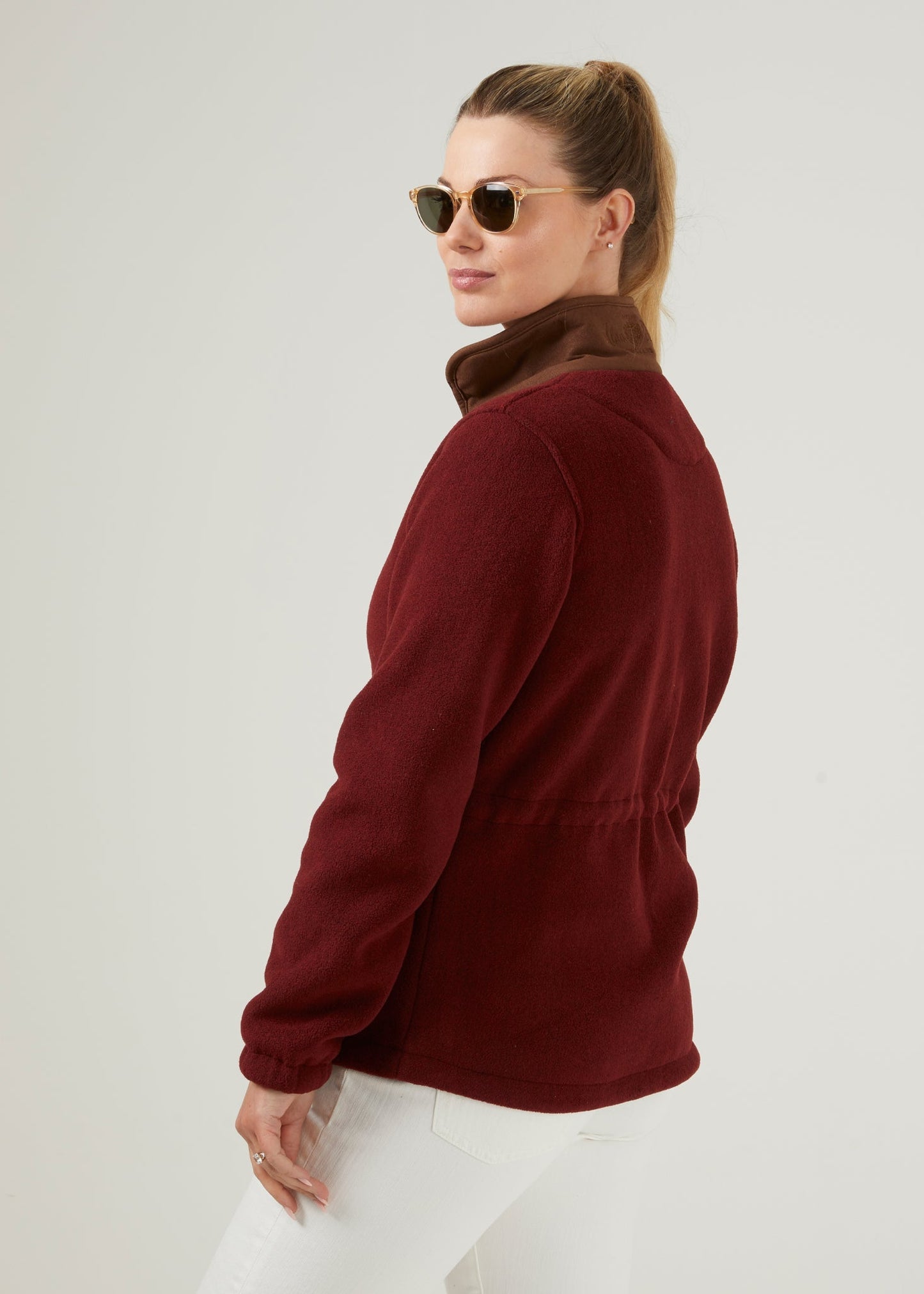 Ladies Fleece Jacket in Bloodstone