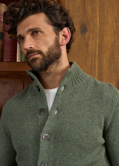 Landford Men's Lambswool Buttoned Jumper In Landscape