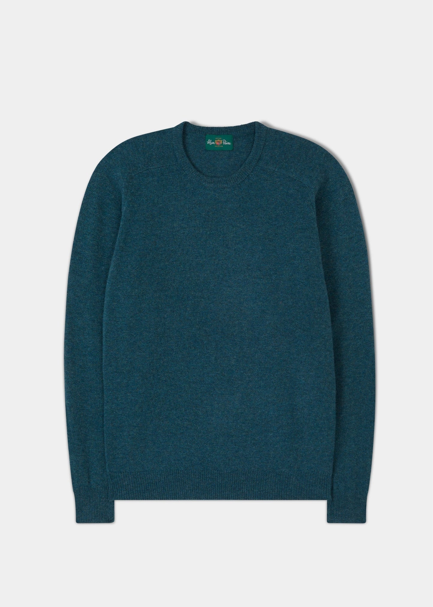 Lenzie Men's Lambswool Jumper In Hunter - Regular Fit