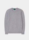 Lenzie Men's Lambswool Jumper In Pearl Grey - Regular Fit