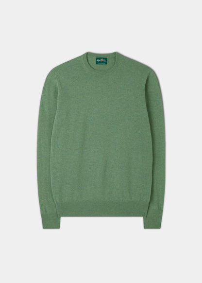 Geelong Crew Neck Jumper In Sage