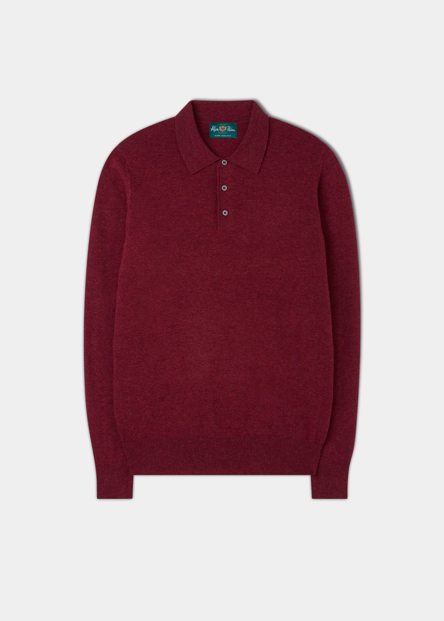 Long-Sleeve-Polo-Shirt-Red-1