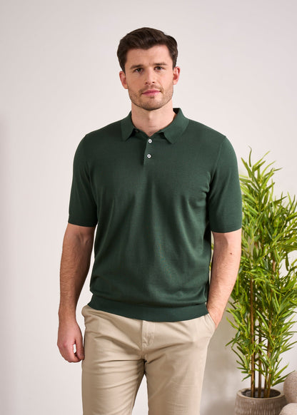 Mens Cotton Polo Shirt Green