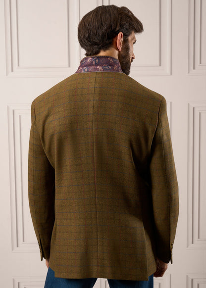 Surrey Tweed Lined Blazer In Moor - Regular Fit