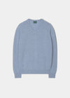 Men's Lambswool Vee Neck Jumper in Paradise Blue - Regular Fit