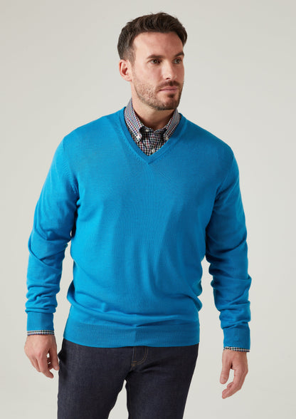 Millbreck Men's Merino Wool Jumper in Zircon