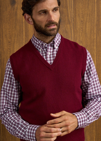 Lambswool-Slipover-Sweater-Bordeaux