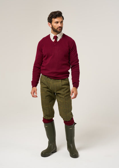 Rutland Men's Tweed Shooting Breeks In Green Ash