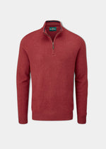 Streetly Men's 1/2 Zip Mock Neck Jumper In Magma