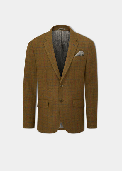 Surrey Tweed Lined Blazer In Moor