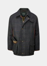 Surrey Waterproof Tweed Coat In Green Check