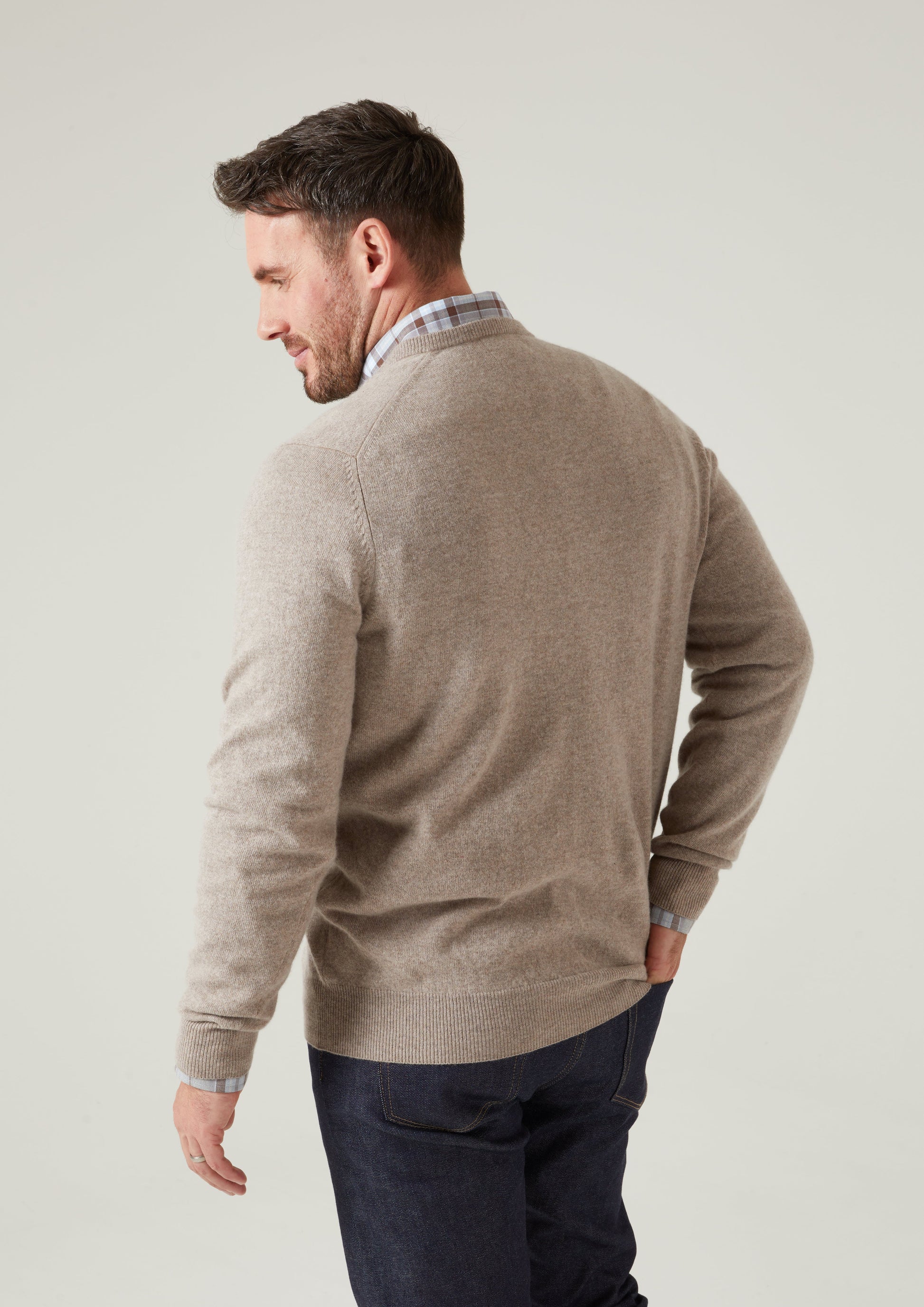 Albury Geelong Wool Jumper in Mushroom