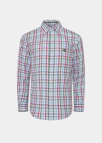 Ilkley Children's Check Country Shirt In Wine