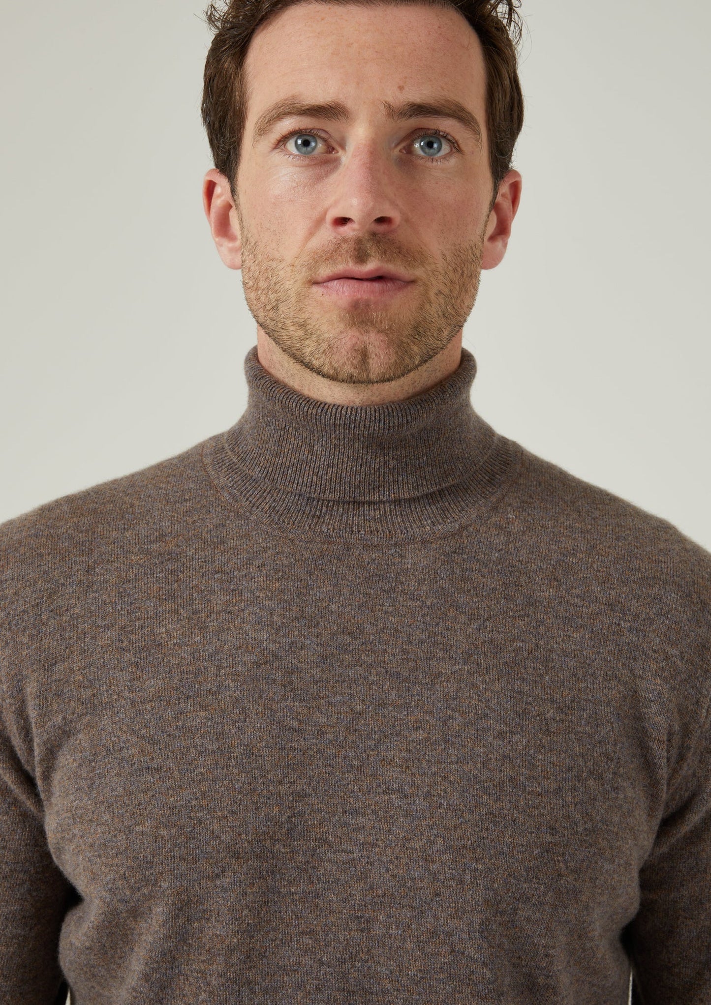 Bunbury Geelong Wool Roll Neck Jumper in Teak 