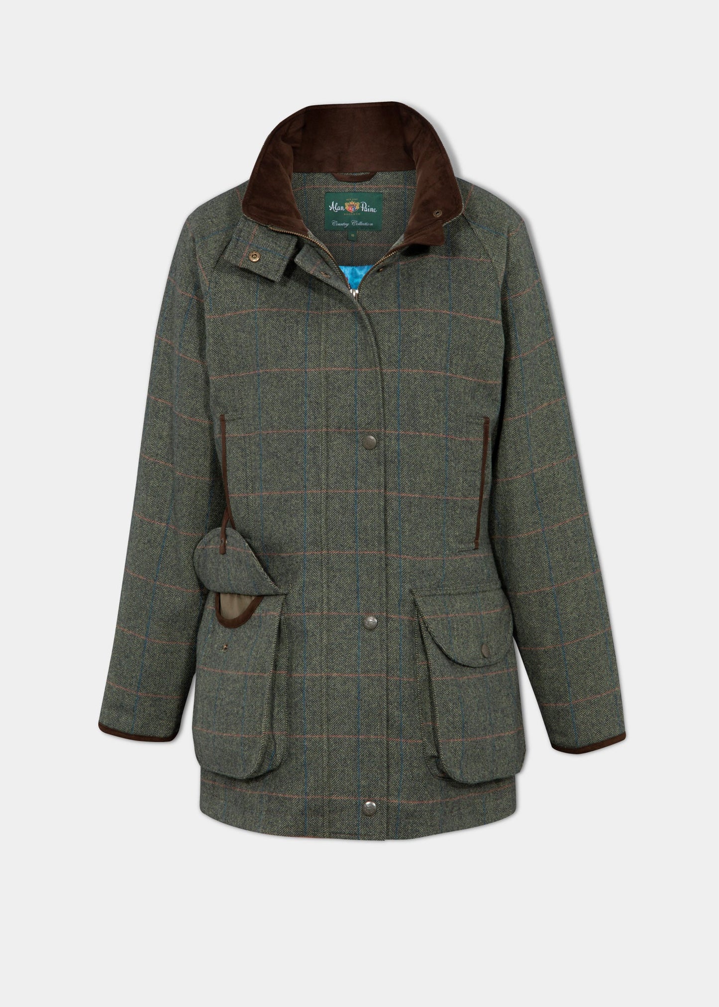 Combrook Ladies Tweed Shooting Coat In Spruce