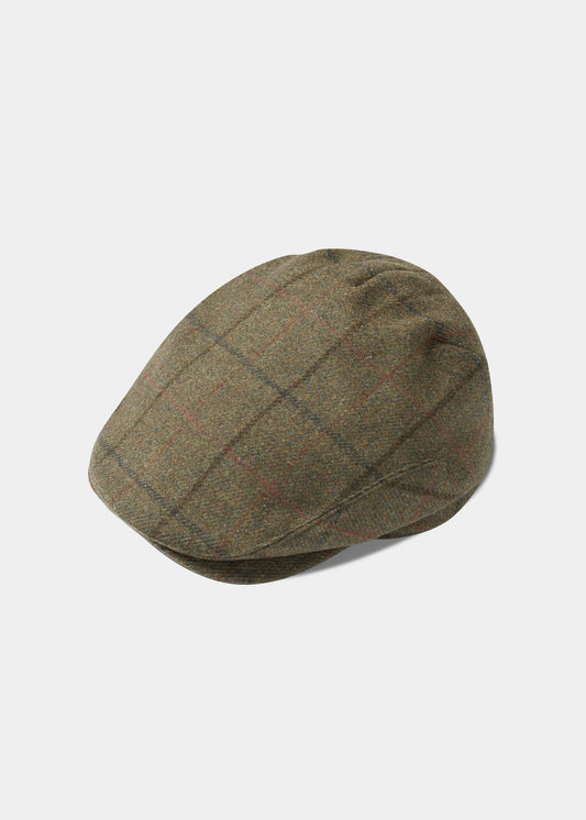 Combrook Men's Extended Peak Tweed Flat Cap In Thyme