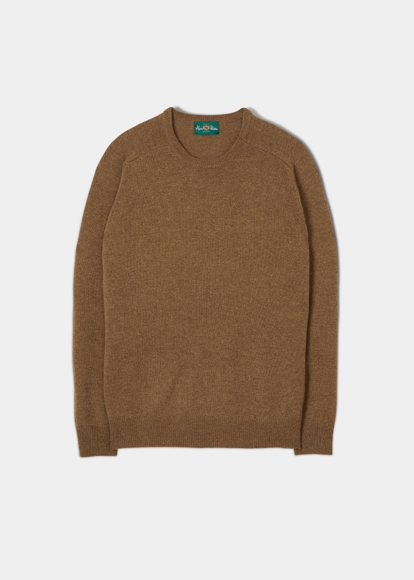 Men's Crew Neck Lambswool Jumper in Driftwood