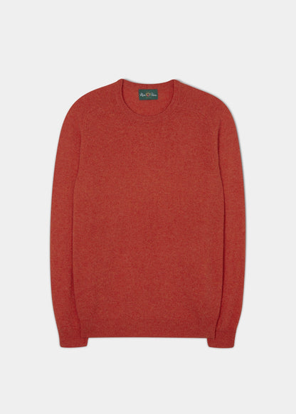 Lenzie Men's Lambswool Jumper In Inferno