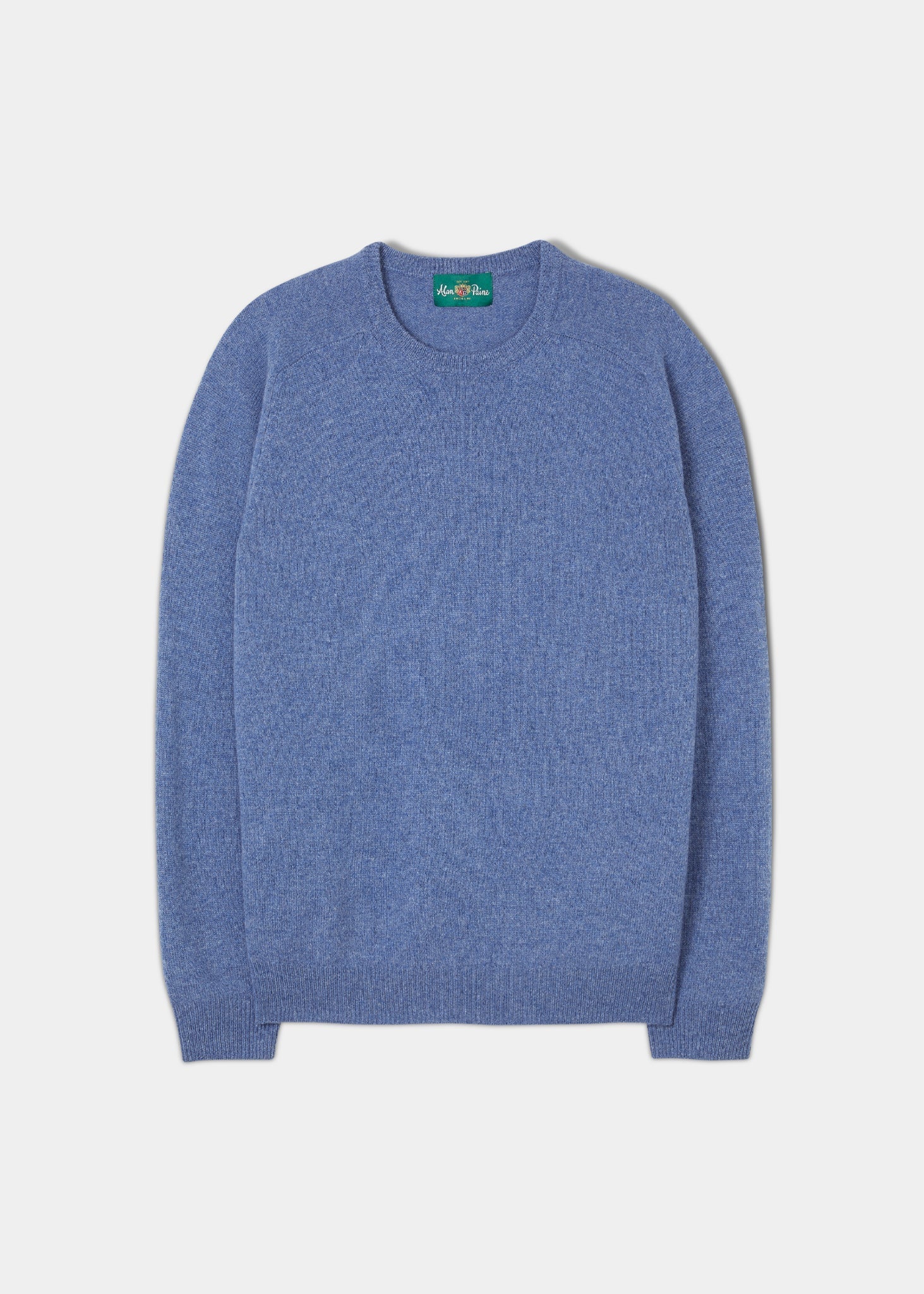 Men's Lambswool Crew Neck Jumper In Jeans