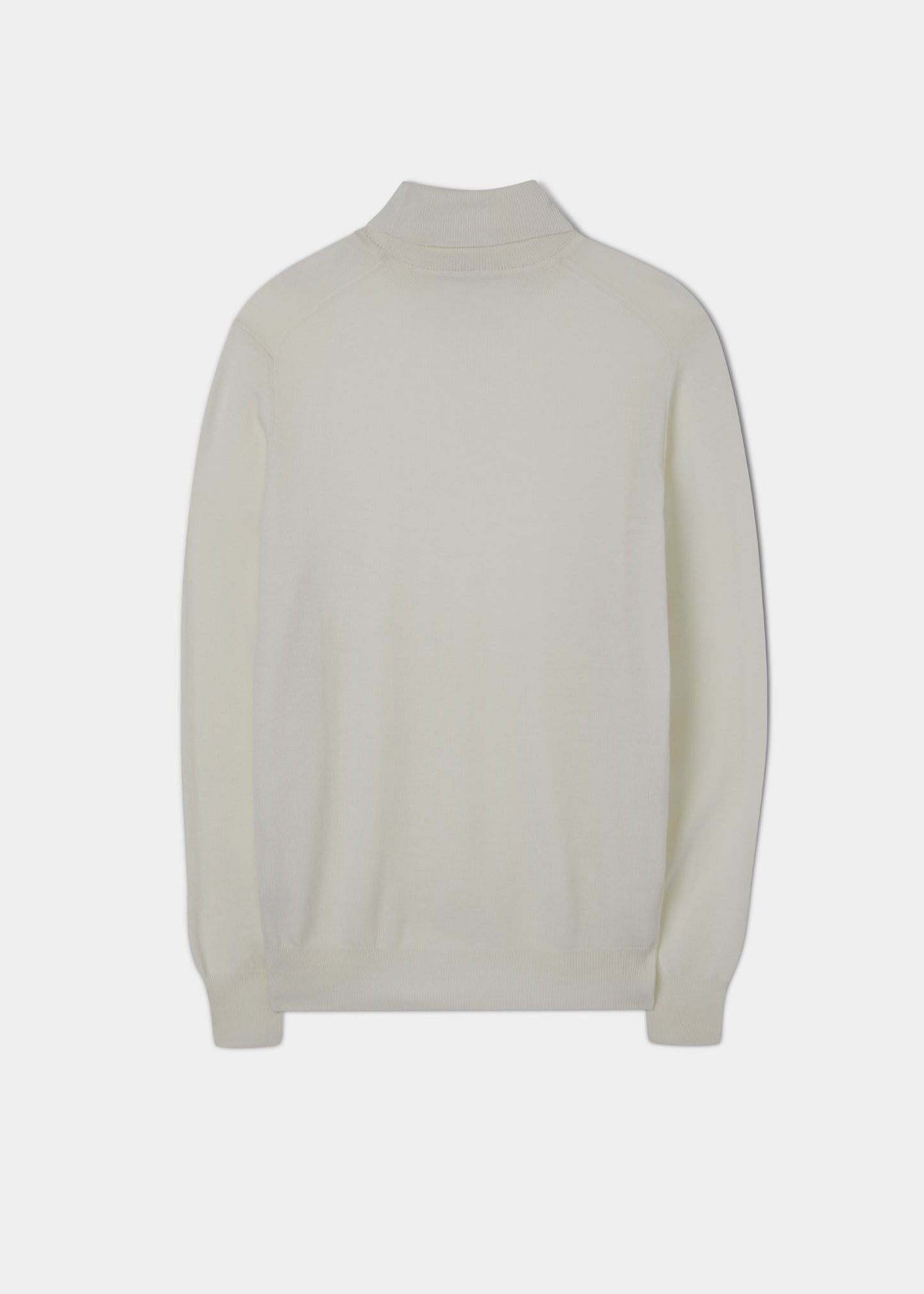 Linton Merino Wool Roll Neck Jumper in Ecru