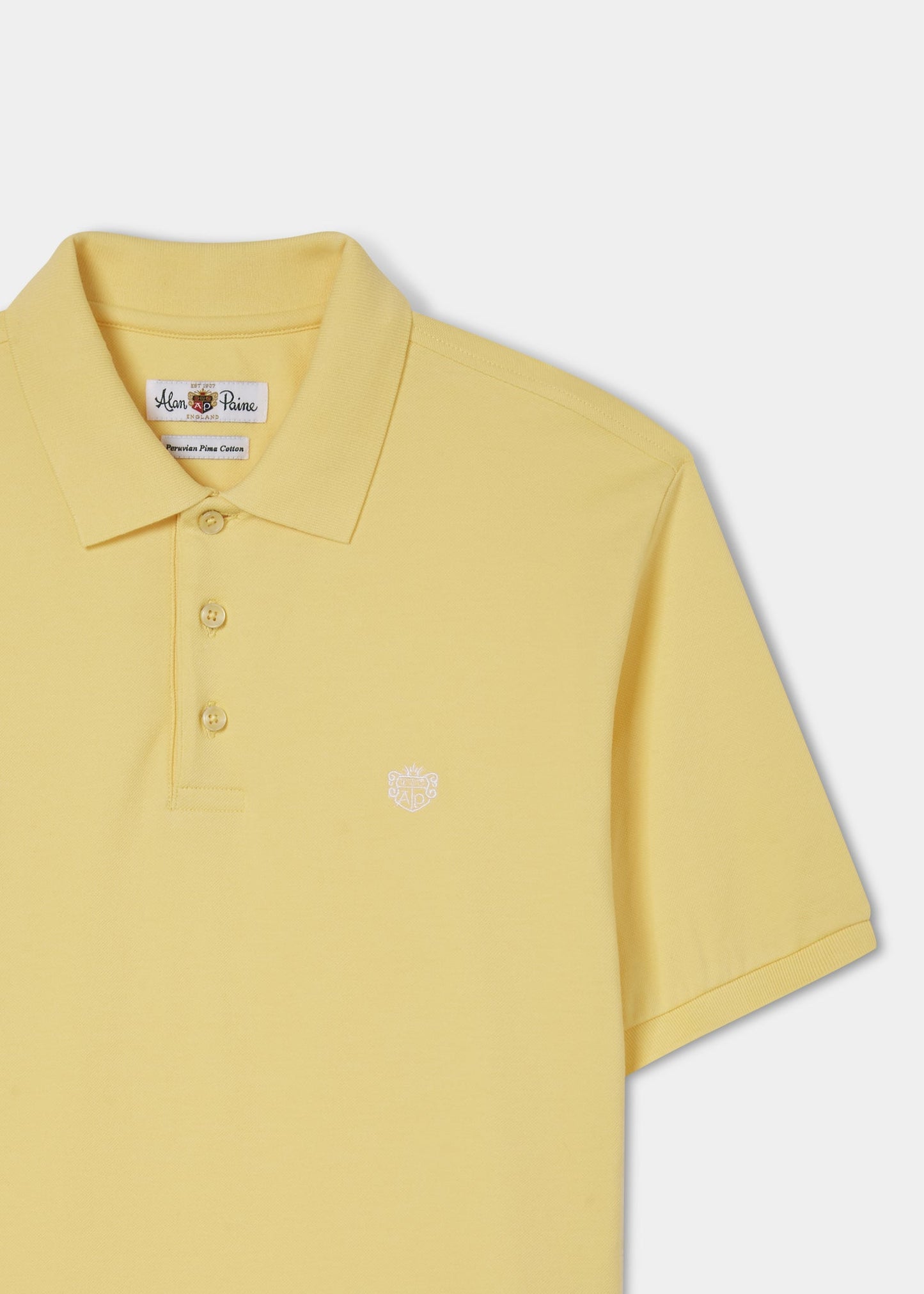 Fritton Pique Polo Shirt In Lemon