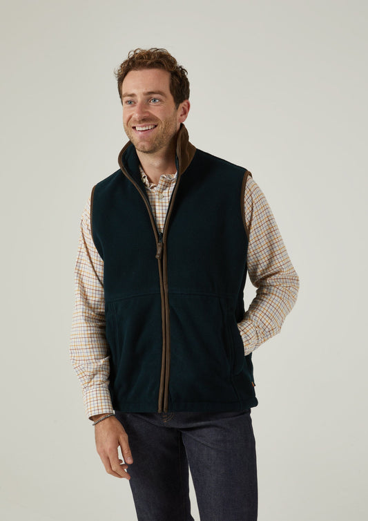 Aylsham Men's Fleece Gilet In Dark Navy 